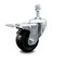 Service Caster 3 Inch Hard Rubber Wheel Swivel 3/8 Inch Threaded Stem Caster Total Lock Brake SCC-TSTTL20S314-HRS-381615 - alternate 1